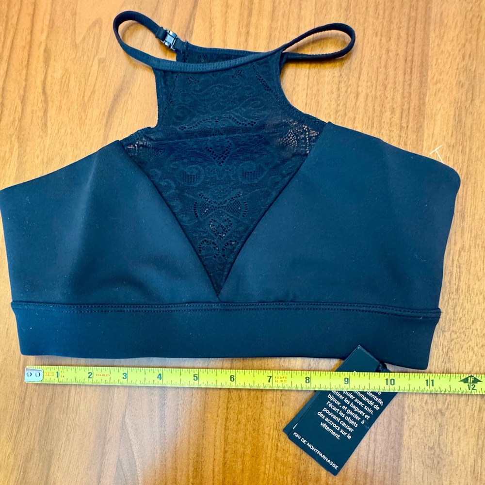 Kiki de Montparnasse Black Lace Athleisure Bralette, Size XS NWT - Picture 9 of 9